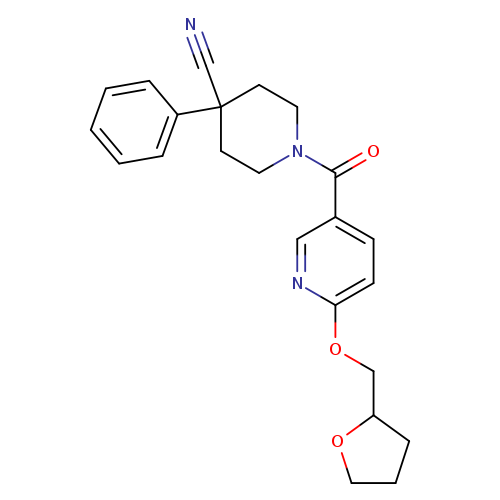 1-{6-[(oxolan-2-yl)methoxy]pyridine-3-carbonyl}-4-phenylpiperidine-4-carbonitrile
