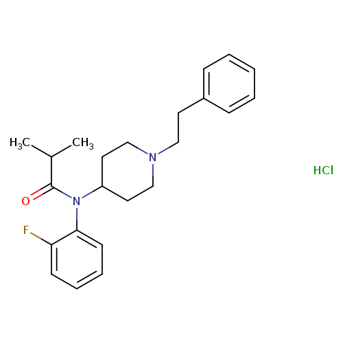 N-(2-fluorophenyl)-N-(1-phenethylpiperidin-4-yl)isobutyramide,monohydrochloride