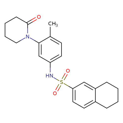 N-[4-methyl-3-(2-oxopiperidin-1-yl)phenyl]-5,6,7,8-tetrahydronaphthalene-2-sulfonamide