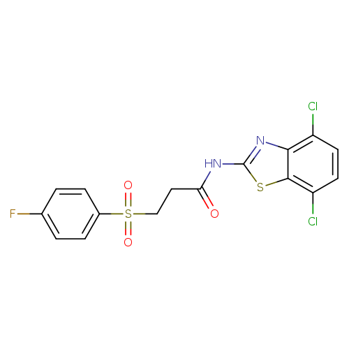 N-(4,7-dichloro-1,3-benzothiazol-2-yl)-3-(4-fluorobenzenesulfonyl)propanamide