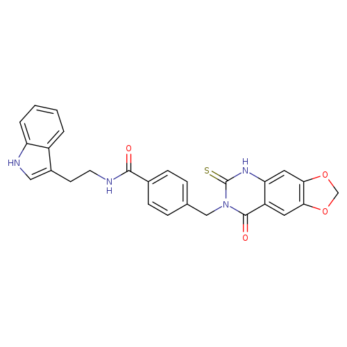 N-[2-(1H-indol-3-yl)ethyl]-4-({8-oxo-6-sulfanylidene-2H,5H,6H,7H,8H-[1,3]dioxolo[4,5-g]quinazolin-7-yl}methyl)benzamide