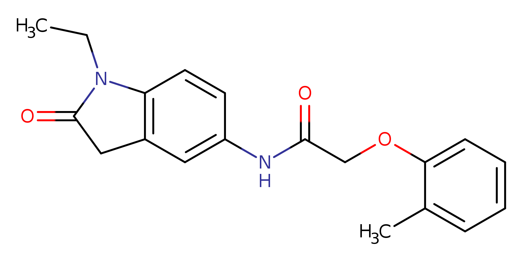 N-(1-ethyl-2-oxo-2,3-dihydro-1H-indol-5-yl)-2-(2-methylphenoxy)acetamide