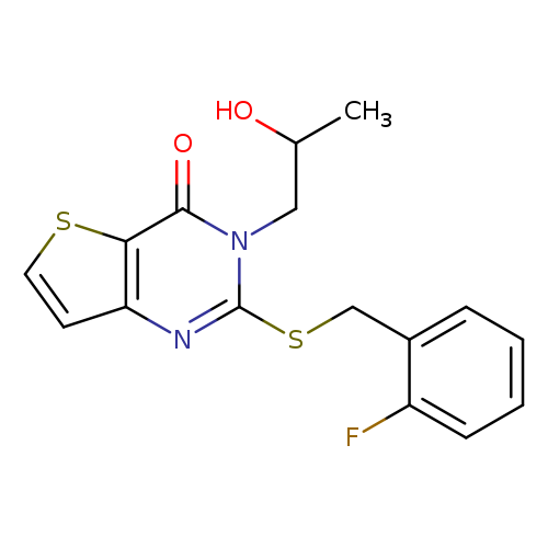 2-{[(2-fluorophenyl)methyl]sulfanyl}-3-(2-hydroxypropyl)-3H,4H-thieno[3,2-d]pyrimidin-4-one