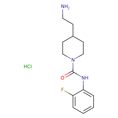 4-(2-aminoethyl)-N-(2-fluorophenyl)piperidine-1-carboxamide hydrochloride