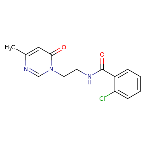 2-chloro-N-[2-(4-methyl-6-oxo-1,6-dihydropyrimidin-1-yl)ethyl]benzamide