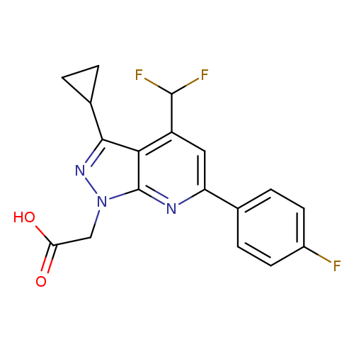 2-(3-Cyclopropyl-4-(difluoromethyl)-6-(4-fluorophenyl)-1H-pyrazolo[3,4-b]pyridin-1-yl)acetic acid