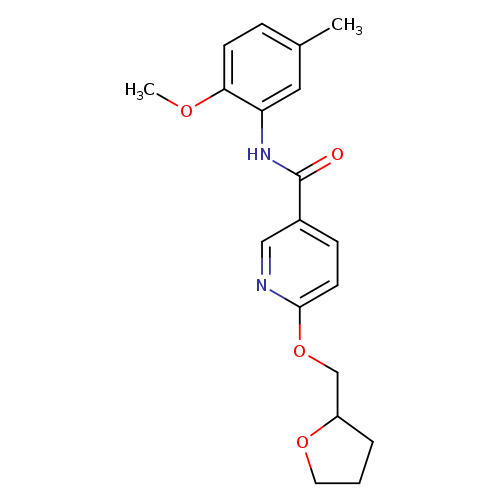 N-(2-methoxy-5-methylphenyl)-6-[(oxolan-2-yl)methoxy]pyridine-3-carboxamide