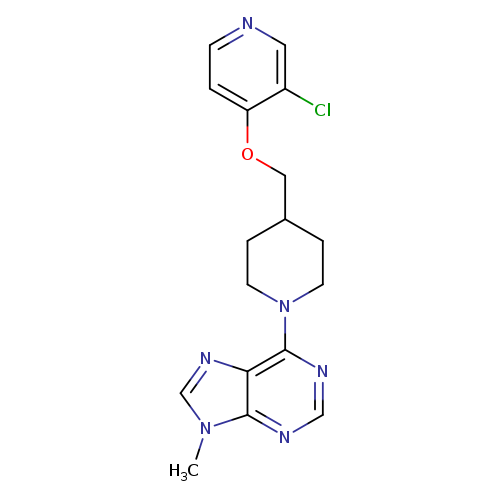 6-(4-{[(3-chloropyridin-4-yl)oxy]methyl}piperidin-1-yl)-9-methyl-9H-purine