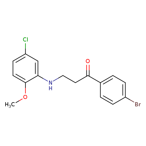 1-(4-Bromophenyl)-3-((5-chloro-2-methoxyphenyl)amino)propan-1-one