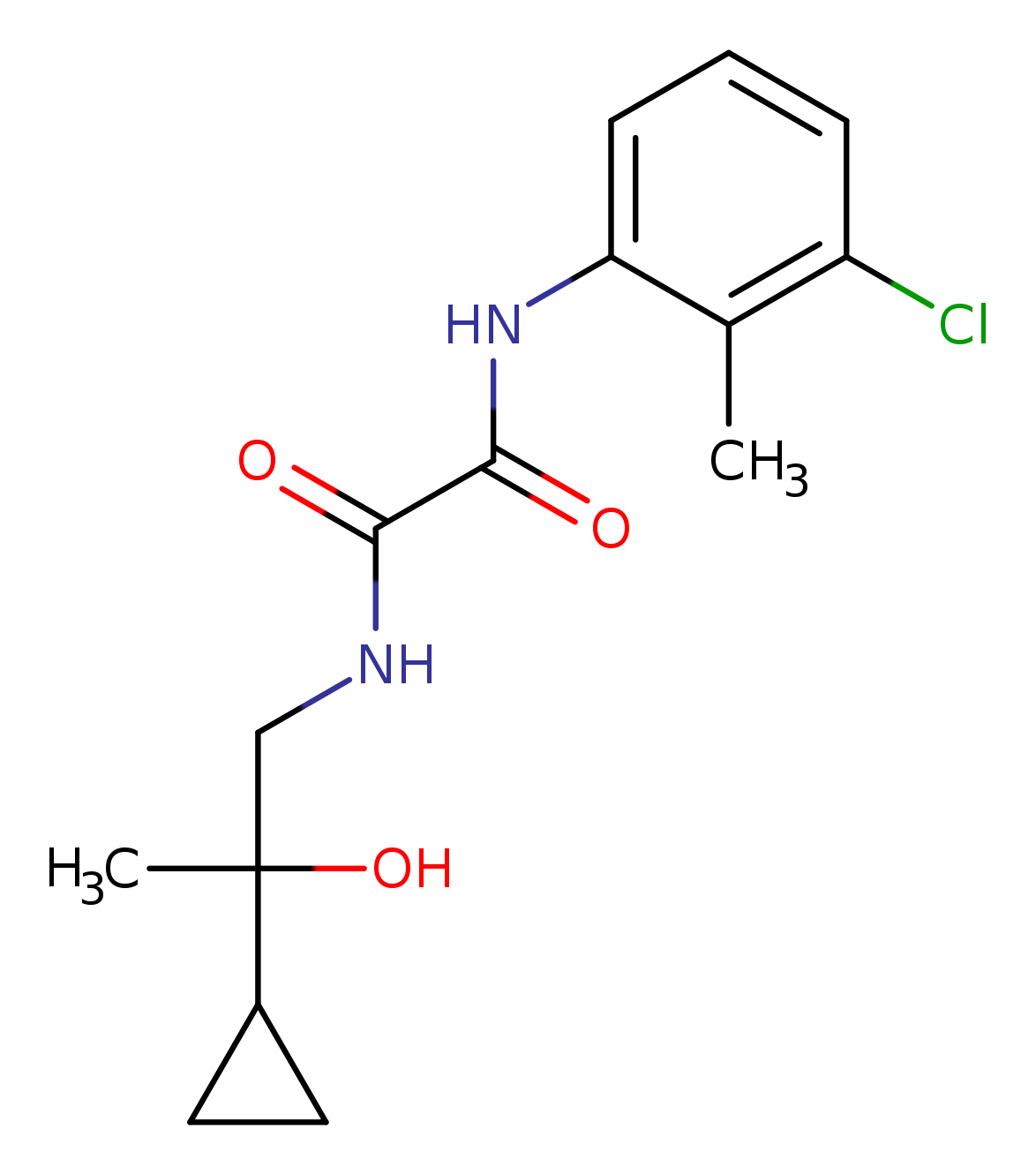 N'-(3-chloro-2-methylphenyl)-N-(2-cyclopropyl-2-hydroxypropyl)ethanediamide