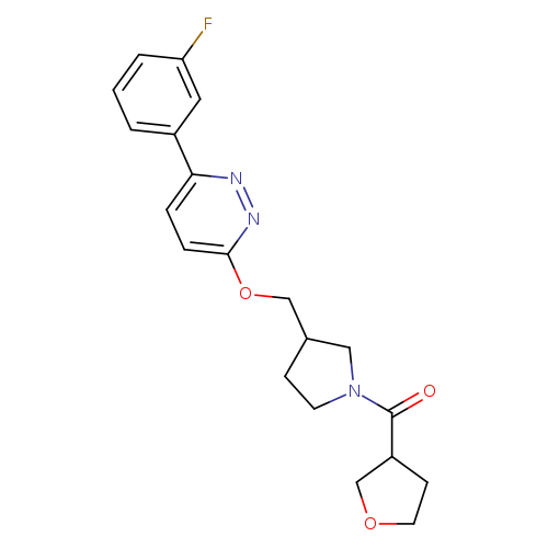 3-(3-fluorophenyl)-6-{[1-(oxolane-3-carbonyl)pyrrolidin-3-yl]methoxy}pyridazine