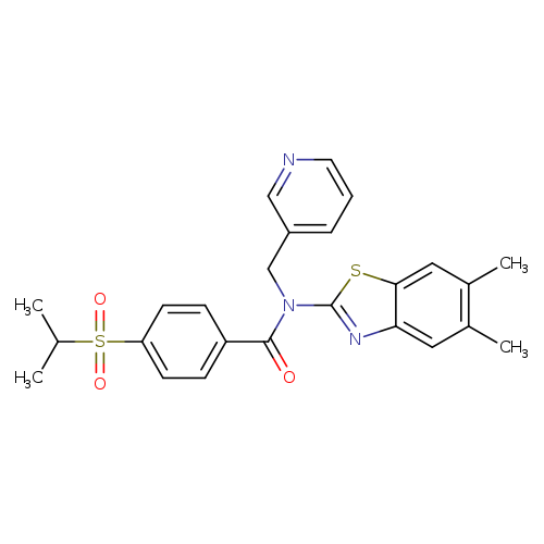 N-(5,6-dimethyl-1,3-benzothiazol-2-yl)-4-(propane-2-sulfonyl)-N-[(pyridin-3-yl)methyl]benzamide