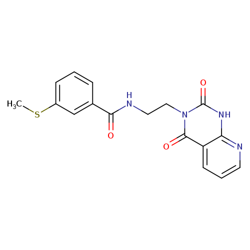 N-(2-{2,4-dioxo-1H,2H,3H,4H-pyrido[2,3-d]pyrimidin-3-yl}ethyl)-3-(methylsulfanyl)benzamide