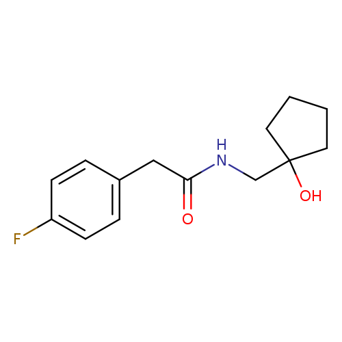 2-(4-fluorophenyl)-N-[(1-hydroxycyclopentyl)methyl]acetamide
