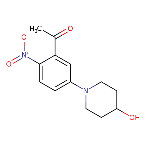 1-[5-(4-hydroxypiperidin-1-yl)-2-nitrophenyl]ethan-1-one