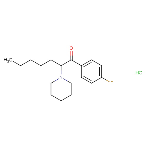 1-(4-fluorophenyl)-2-(piperidin-1-yl)heptan-1-one,monohydrochloride