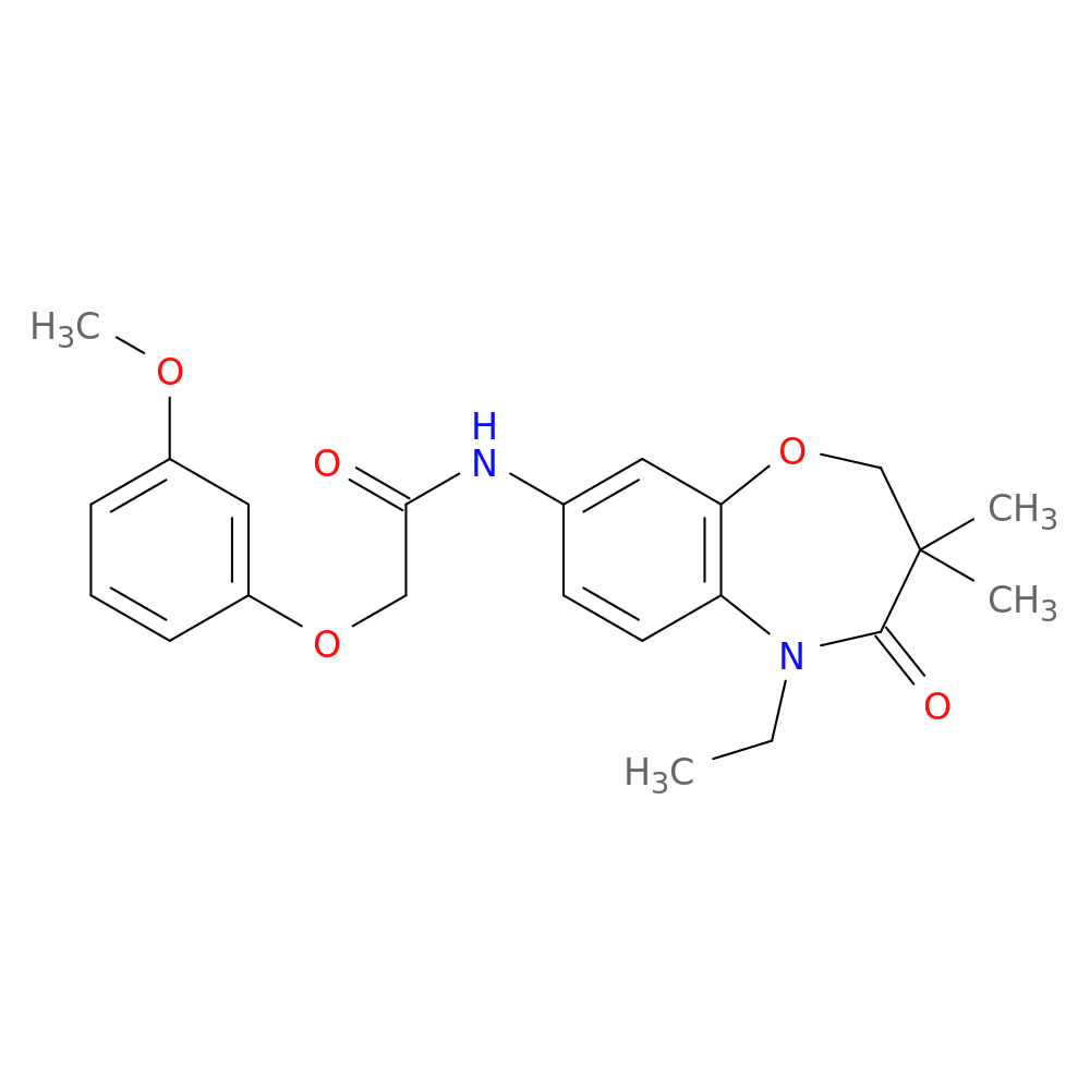 N-(5-ethyl-3,3-dimethyl-4-oxo-2,3,4,5-tetrahydro-1,5-benzoxazepin-8-yl)-2-(3-methoxyphenoxy)acetamide
