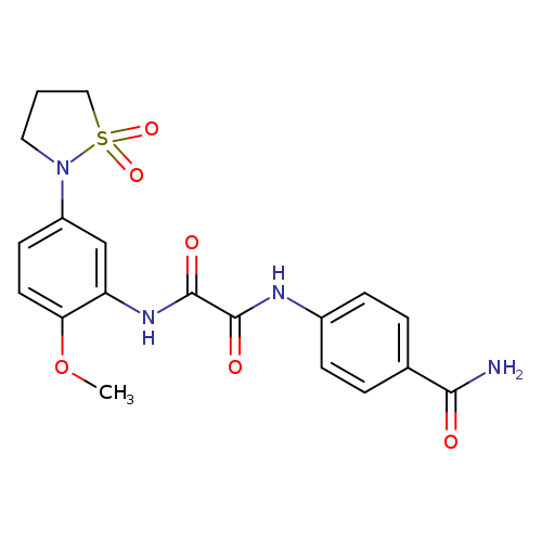 N'-(4-carbamoylphenyl)-N-[5-(1,1-dioxo-1lambda6,2-thiazolidin-2-yl)-2-methoxyphenyl]ethanediamide