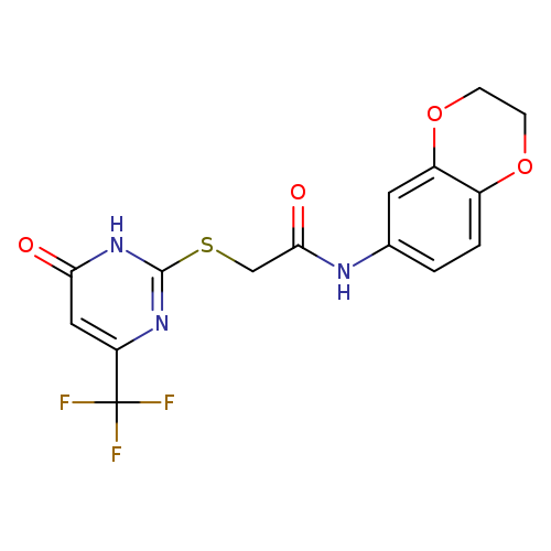 N-(2,3-dihydro-1,4-benzodioxin-6-yl)-2-{[6-oxo-4-(trifluoromethyl)-1,6-dihydropyrimidin-2-yl]sulfanyl}acetamide
