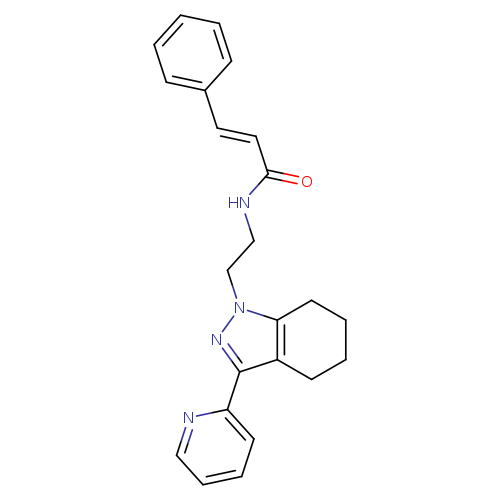 (2E)-3-phenyl-N-{2-[3-(pyridin-2-yl)-4,5,6,7-tetrahydro-1H-indazol-1-yl]ethyl}prop-2-enamide