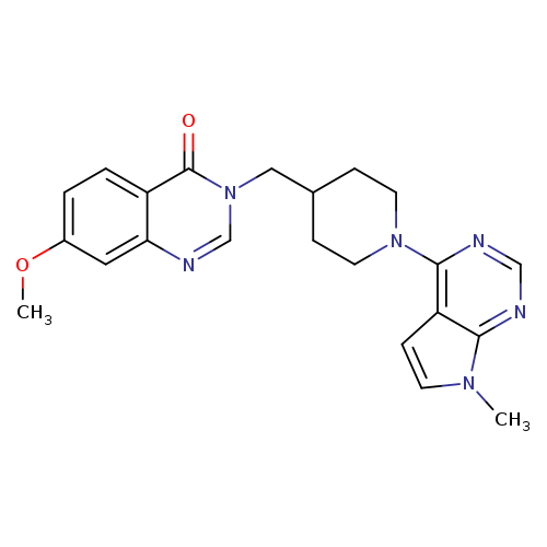 7-methoxy-3-[(1-{7-methyl-7H-pyrrolo[2,3-d]pyrimidin-4-yl}piperidin-4-yl)methyl]-3,4-dihydroquinazolin-4-one