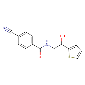 4-cyano-N-[2-hydroxy-2-(thiophen-2-yl)ethyl]benzamide