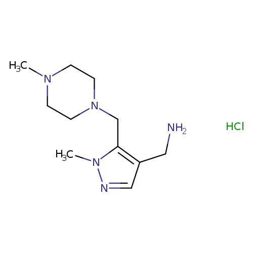 1-{1-methyl-5-[(4-methylpiperazin-1-yl)methyl]-1H-pyrazol-4-yl}methanaminehydrochloride
