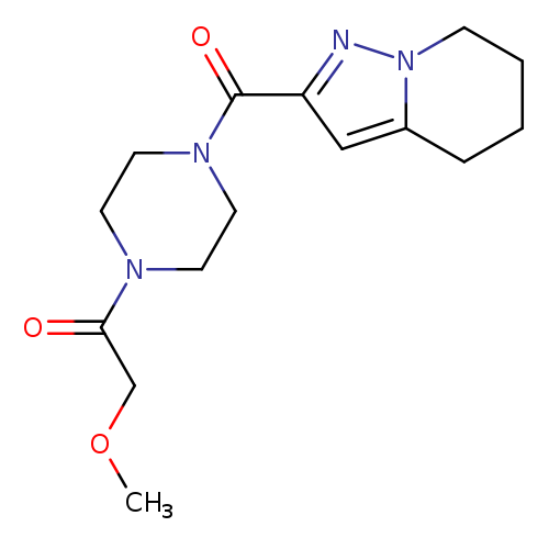 2-methoxy-1-(4-{4H,5H,6H,7H-pyrazolo[1,5-a]pyridine-2-carbonyl}piperazin-1-yl)ethan-1-one