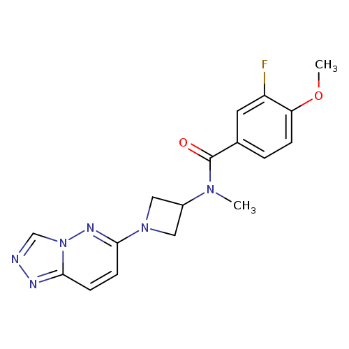 3-fluoro-4-methoxy-N-methyl-N-(1-{[1,2,4]triazolo[4,3-b]pyridazin-6-yl}azetidin-3-yl)benzamide