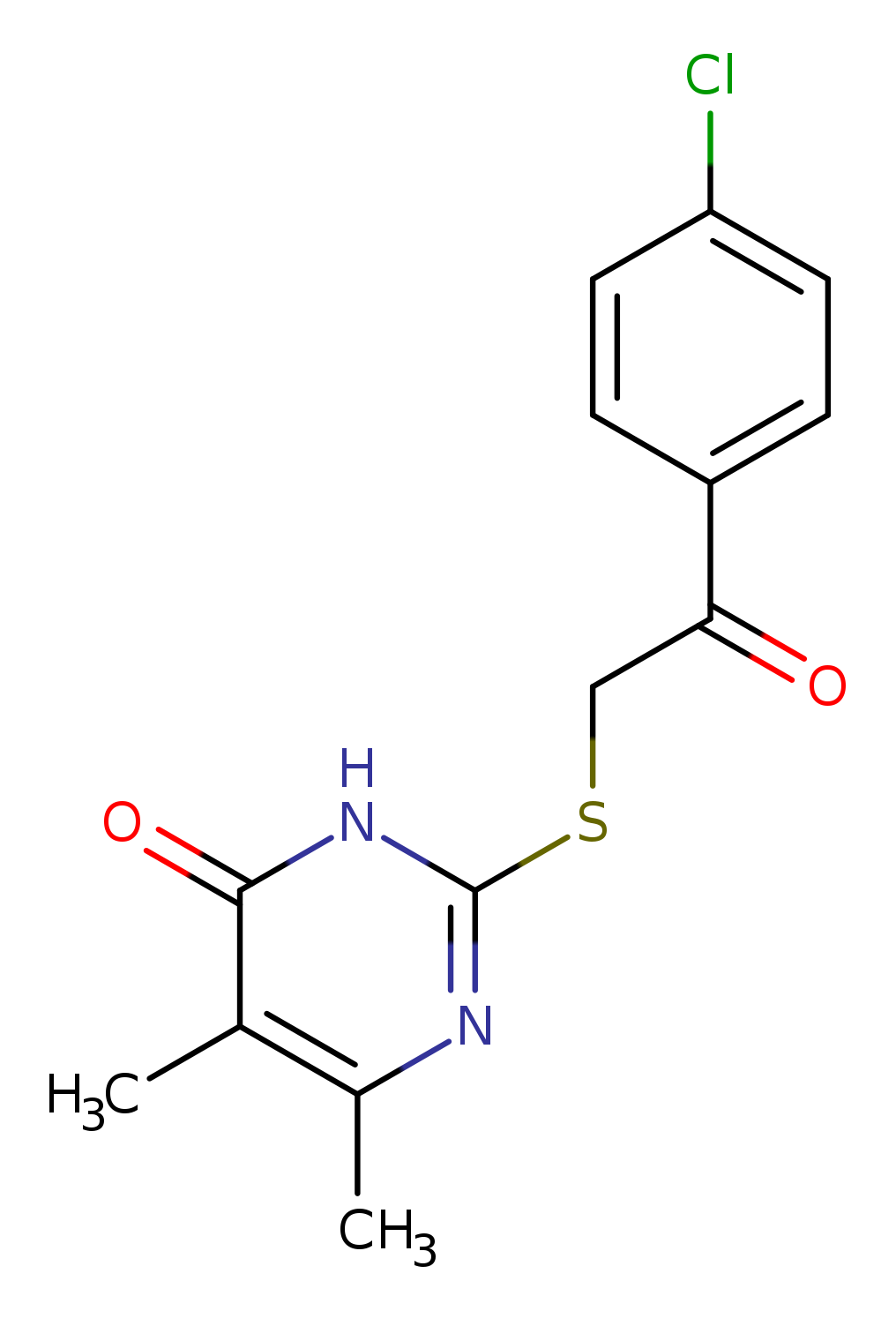 2-{[2-(4-chlorophenyl)-2-oxoethyl]sulfanyl}-5,6-dimethyl-3,4-dihydropyrimidin-4-one