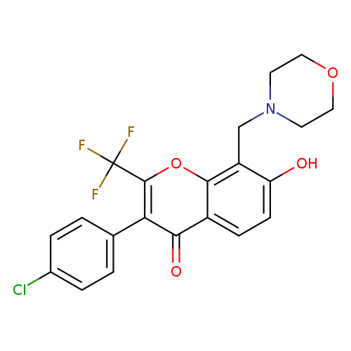 3-(4-chlorophenyl)-7-hydroxy-8-[(morpholin-4-yl)methyl]-2-(trifluoromethyl)-4H-chromen-4-one