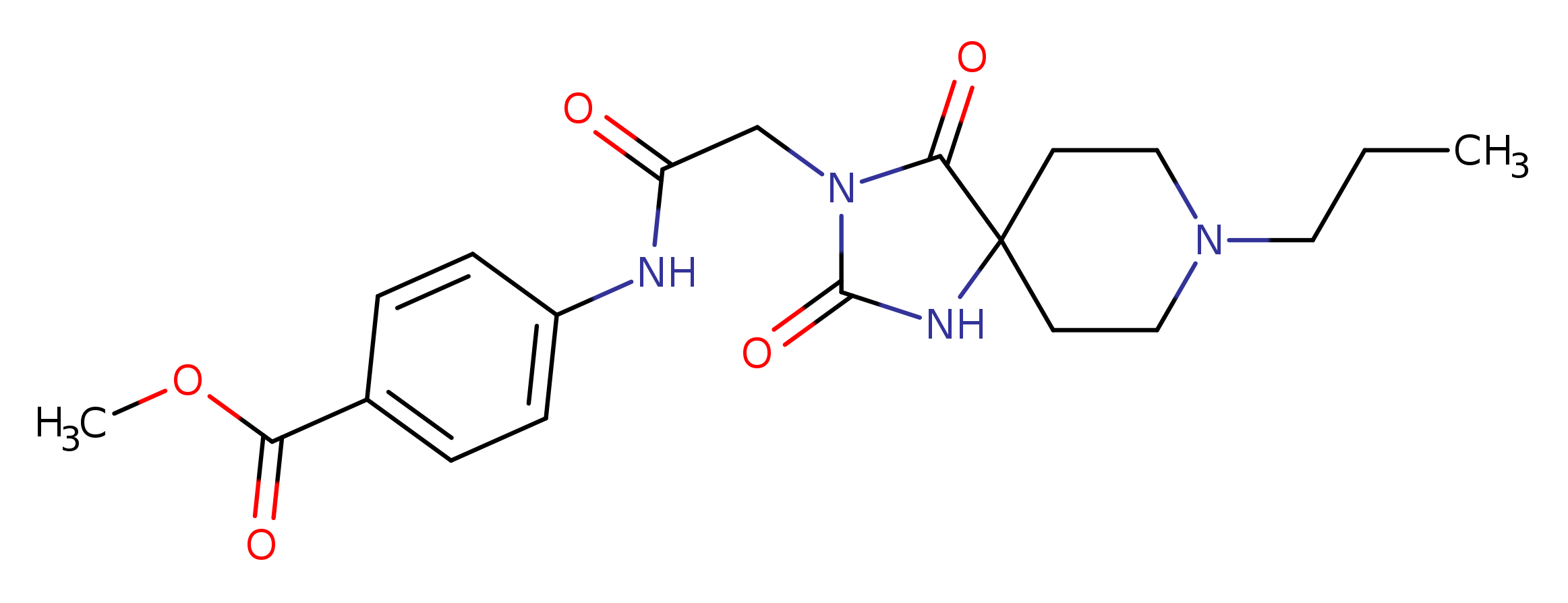 methyl 4-(2-{2,4-dioxo-8-propyl-1,3,8-triazaspiro[4.5]decan-3-yl}acetamido)benzoate
