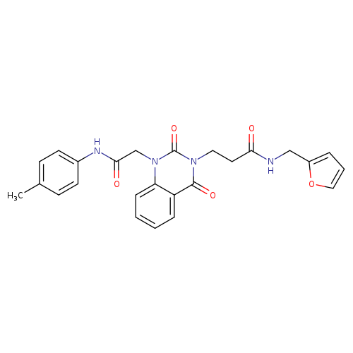 N-[(furan-2-yl)methyl]-3-(1-{[(4-methylphenyl)carbamoyl]methyl}-2,4-dioxo-1,2,3,4-tetrahydroquinazolin-3-yl)propanamide