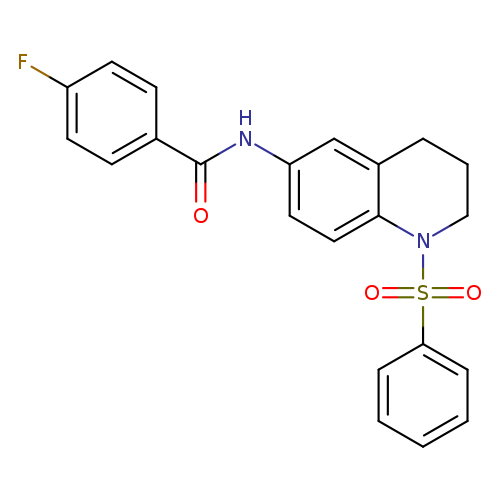 N-[1-(benzenesulfonyl)-1,2,3,4-tetrahydroquinolin-6-yl]-4-fluorobenzamide