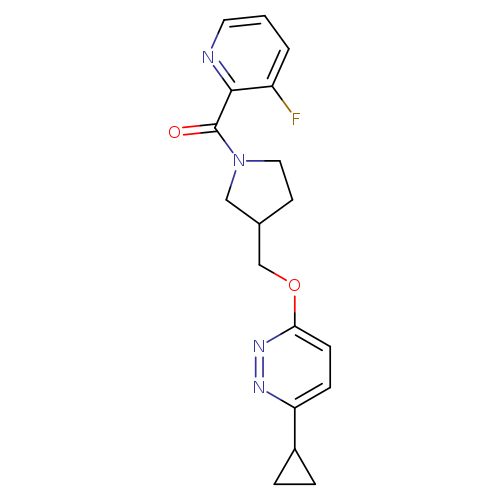 3-cyclopropyl-6-{[1-(3-fluoropyridine-2-carbonyl)pyrrolidin-3-yl]methoxy}pyridazine