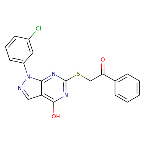 2-{[1-(3-chlorophenyl)-4-hydroxy-1H-pyrazolo[3,4-d]pyrimidin-6-yl]sulfanyl}-1-phenylethan-1-one