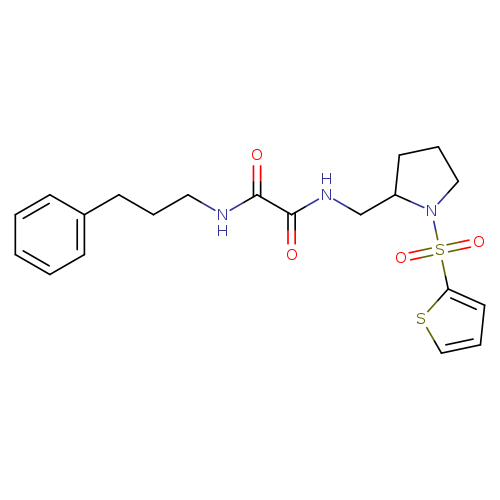 N'-(3-phenylpropyl)-N-{[1-(thiophene-2-sulfonyl)pyrrolidin-2-yl]methyl}ethanediamide