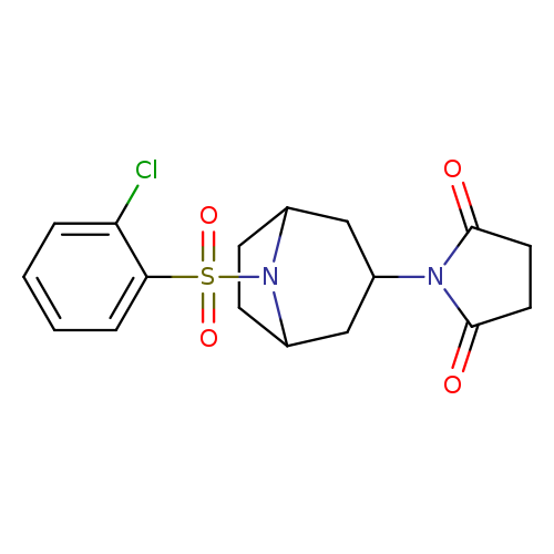 1-[8-(2-chlorobenzenesulfonyl)-8-azabicyclo[3.2.1]octan-3-yl]pyrrolidine-2,5-dione