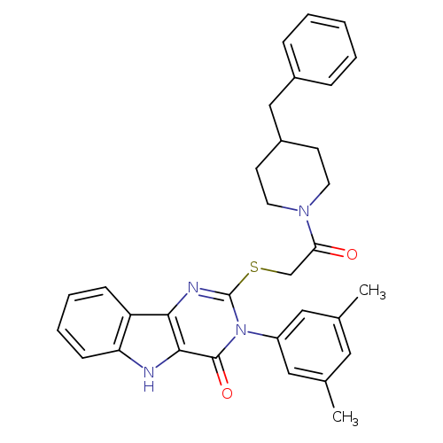 2-{[2-(4-benzylpiperidin-1-yl)-2-oxoethyl]sulfanyl}-3-(3,5-dimethylphenyl)-3H,4H,5H-pyrimido[5,4-b]indol-4-one