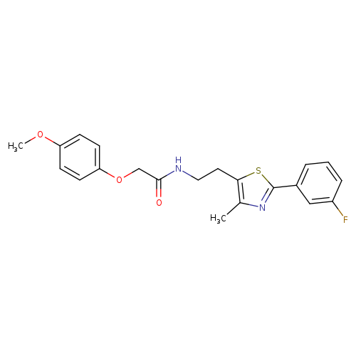 N-{2-[2-(3-fluorophenyl)-4-methyl-1,3-thiazol-5-yl]ethyl}-2-(4-methoxyphenoxy)acetamide