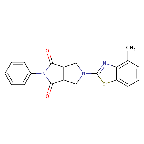5-(4-methyl-1,3-benzothiazol-2-yl)-2-phenyl-octahydropyrrolo[3,4-c]pyrrole-1,3-dione