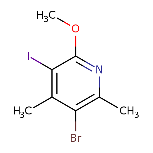 "3-bromo-5-iodo-6-methoxy-2,4-dimethylpyridine"