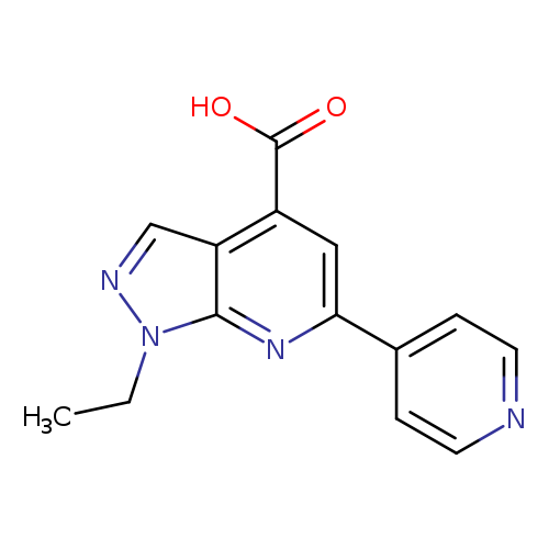 1-ethyl-6-(pyridin-4-yl)-1H-pyrazolo[3,4-b]pyridine-4-carboxylic acid