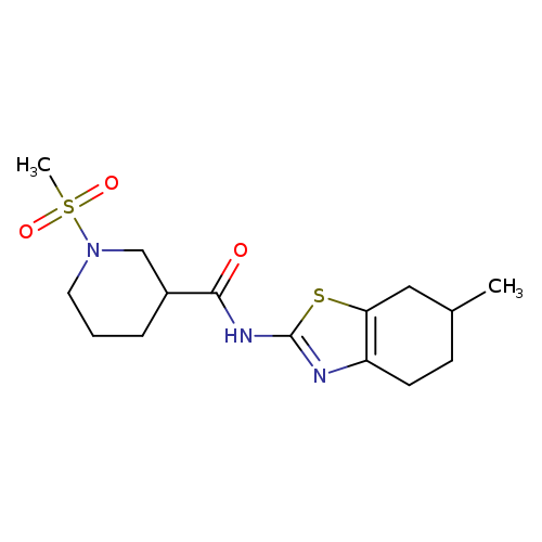 1-methanesulfonyl-N-(6-methyl-4,5,6,7-tetrahydro-1,3-benzothiazol-2-yl)piperidine-3-carboxamide