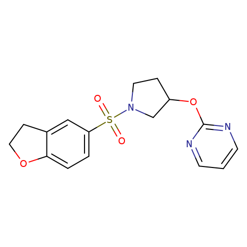 2-{[1-(2,3-dihydro-1-benzofuran-5-sulfonyl)pyrrolidin-3-yl]oxy}pyrimidine