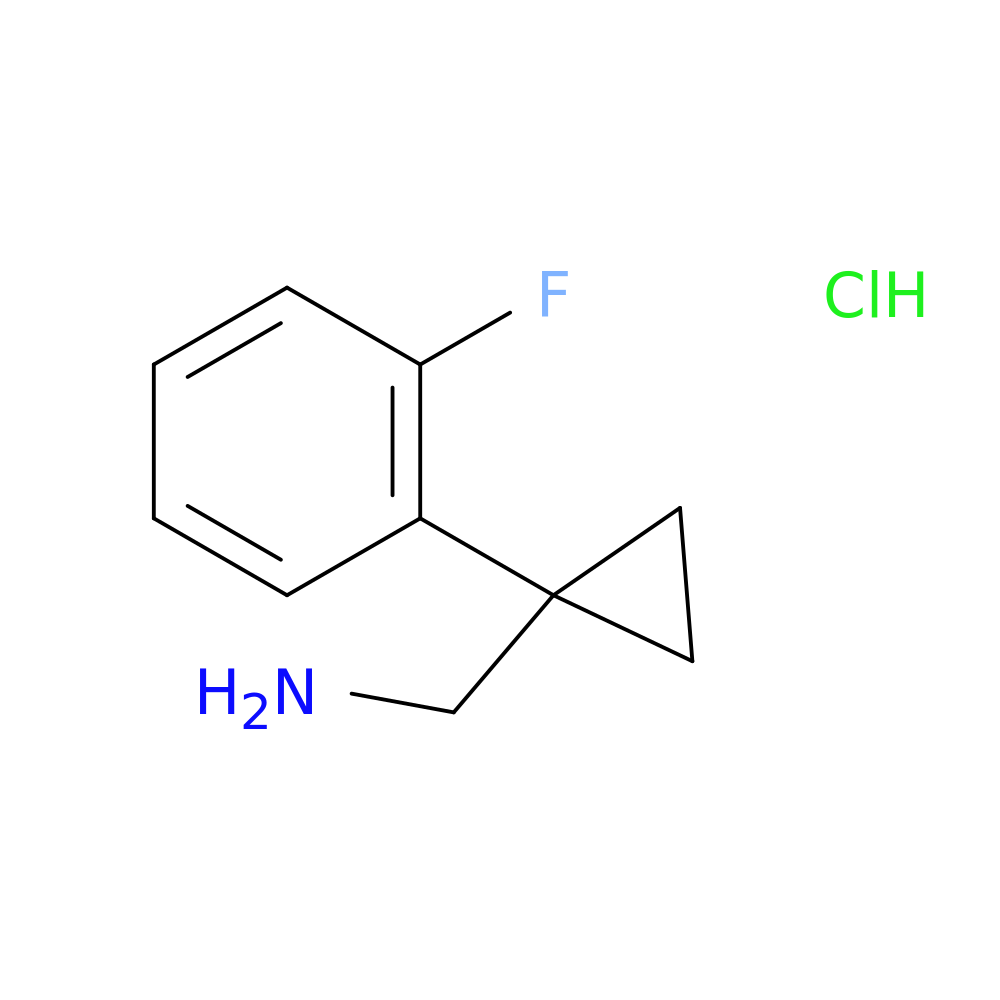 Cyclopropanemethanamine, 1-(2-fluorophenyl)-, hydrochloride (1:1)