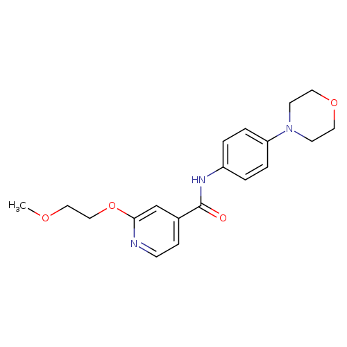 2-(2-methoxyethoxy)-N-[4-(morpholin-4-yl)phenyl]pyridine-4-carboxamide