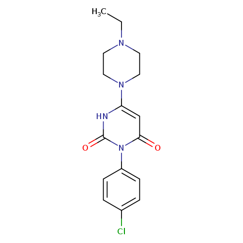 3-(4-chlorophenyl)-6-(4-ethylpiperazin-1-yl)-1,2,3,4-tetrahydropyrimidine-2,4-dione