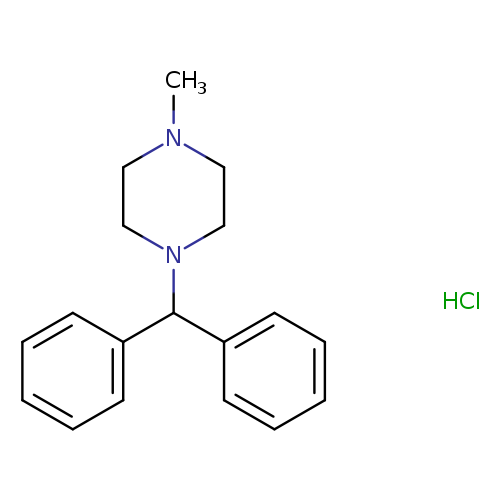 Piperazine, 1-(diphenylmethyl)-4-methyl-, hydrochloride (1:1)