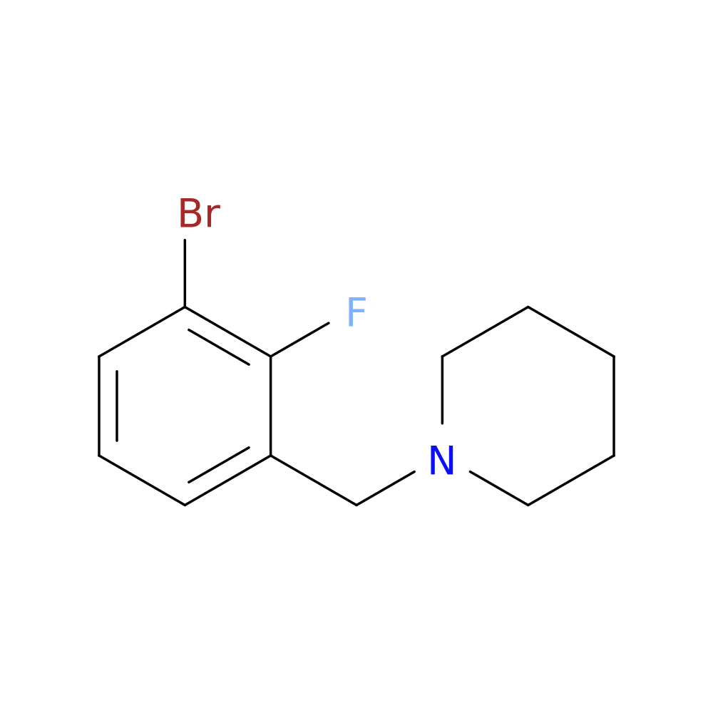 1-Bromo-2-fluoro-3-(piperidinomethyl)benzene